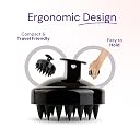 Careforce Scalp Massager for Hair Growth Soft Silicone Head Scrubber Massage for Exfoliator, Anti Dandruff, Deep Cleaning Shampoo Brush for Men & Women (Black) gallery image