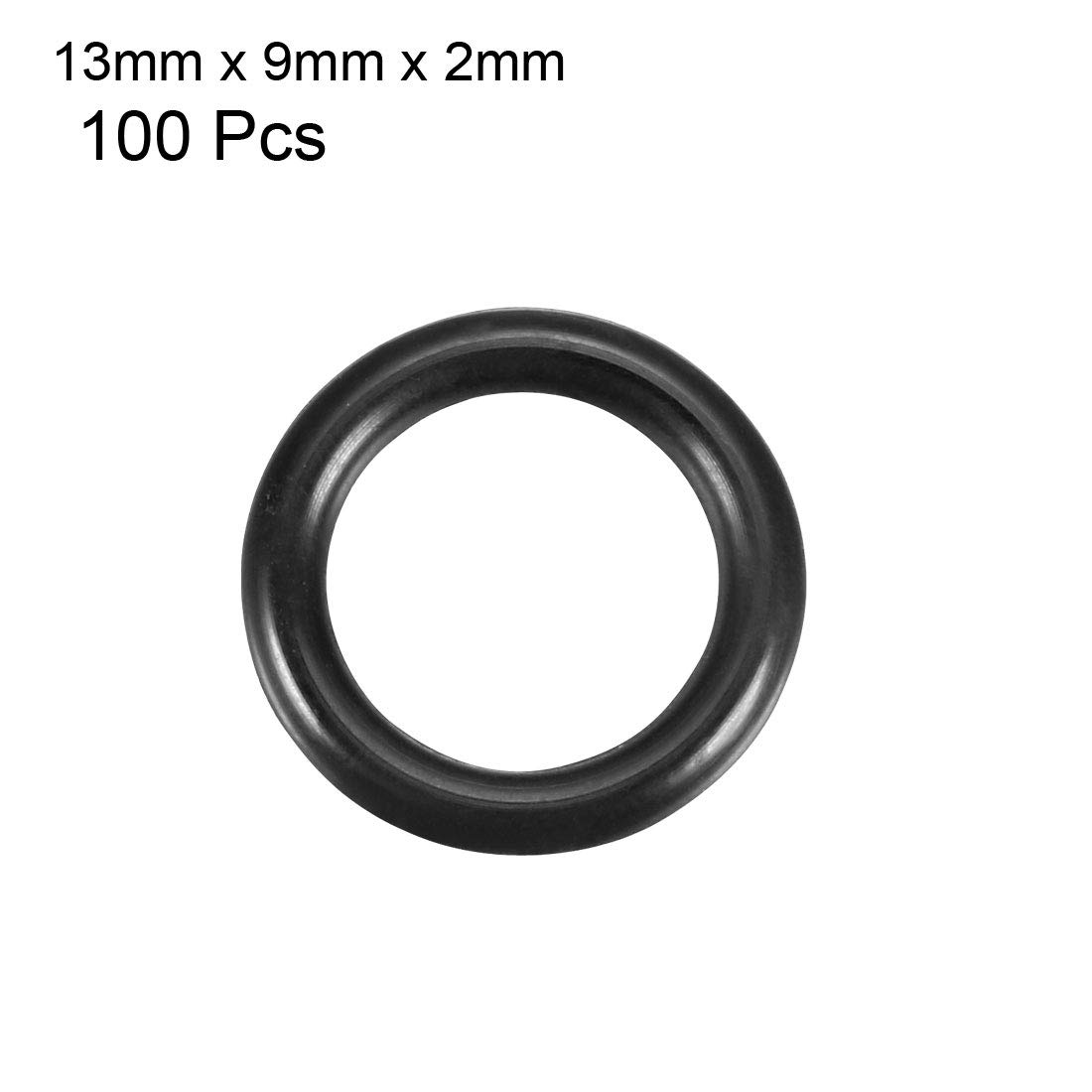 Uxcell Nitrile Rubber O-Rings, 13mm OD 9mm ID 2mm Width, Metric Nitrile Rubber Sealing Gasket, Pack Of 20
