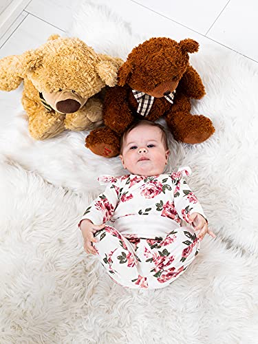 Newborn Baby Girl Clothes, Sets for gift 3 Pieces: Body Long + Short Sleeves + Feeted Pants Outfits Infant Girl EU Prod Floral designs 0-6 Months - Image 4