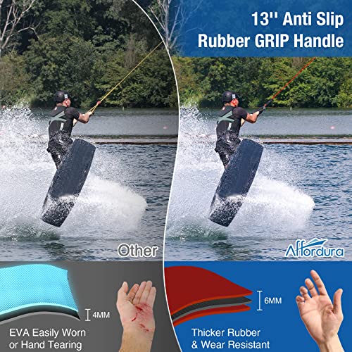 Affordura Water Ski Rope Wakeboard Rope With Handle Ski Ropes For Water Skiing, Ski Tow Rope For Tubing 4 Sections Tube Tow Rope For Watersports, Storing Bag Included (75 Feet, Multi Colored) #TOP3