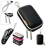 New first2savvv al Aire Libre de Alta Resistencia Negro Funda para cámara Sony DSC-W800 con la cámara de Color Negro Correa de Mano