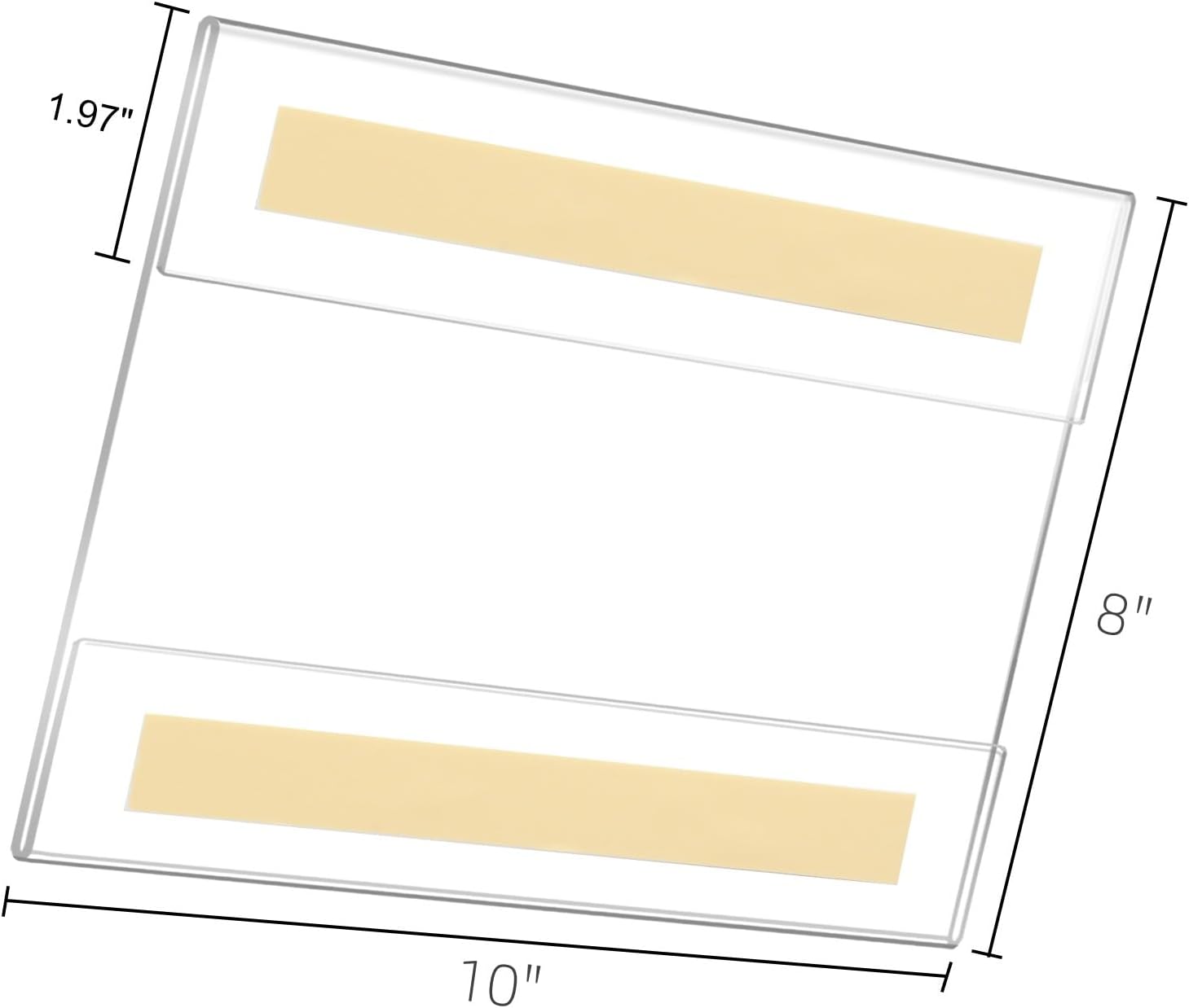 8x10 Acrylic Picture Frames Set of 6, Clear Photo Frame for Wall with Tape, Clear Picture Photo Frames 8x10 for Home, School, Office - Horizontal - Image 2