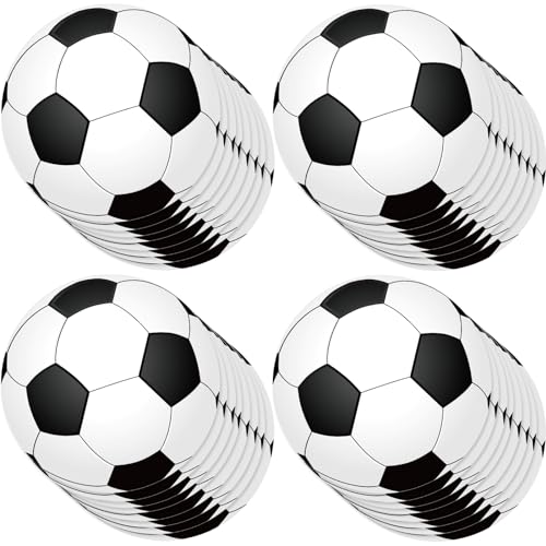 Image of Vuzvuv 60Pcs 6In Paper Soccer Cutouts Party Decor for Wall Bulletin Board