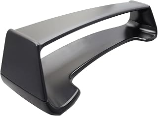 IKON MOTORSPORTS, Trunk Spoiler Compatible with Fitment, STI Style Painted #22G Bright Red III/San Remo Red ABS Plastic Rear Trunk Lid Spoiler Wing Lip with 3rd Brake LED Light