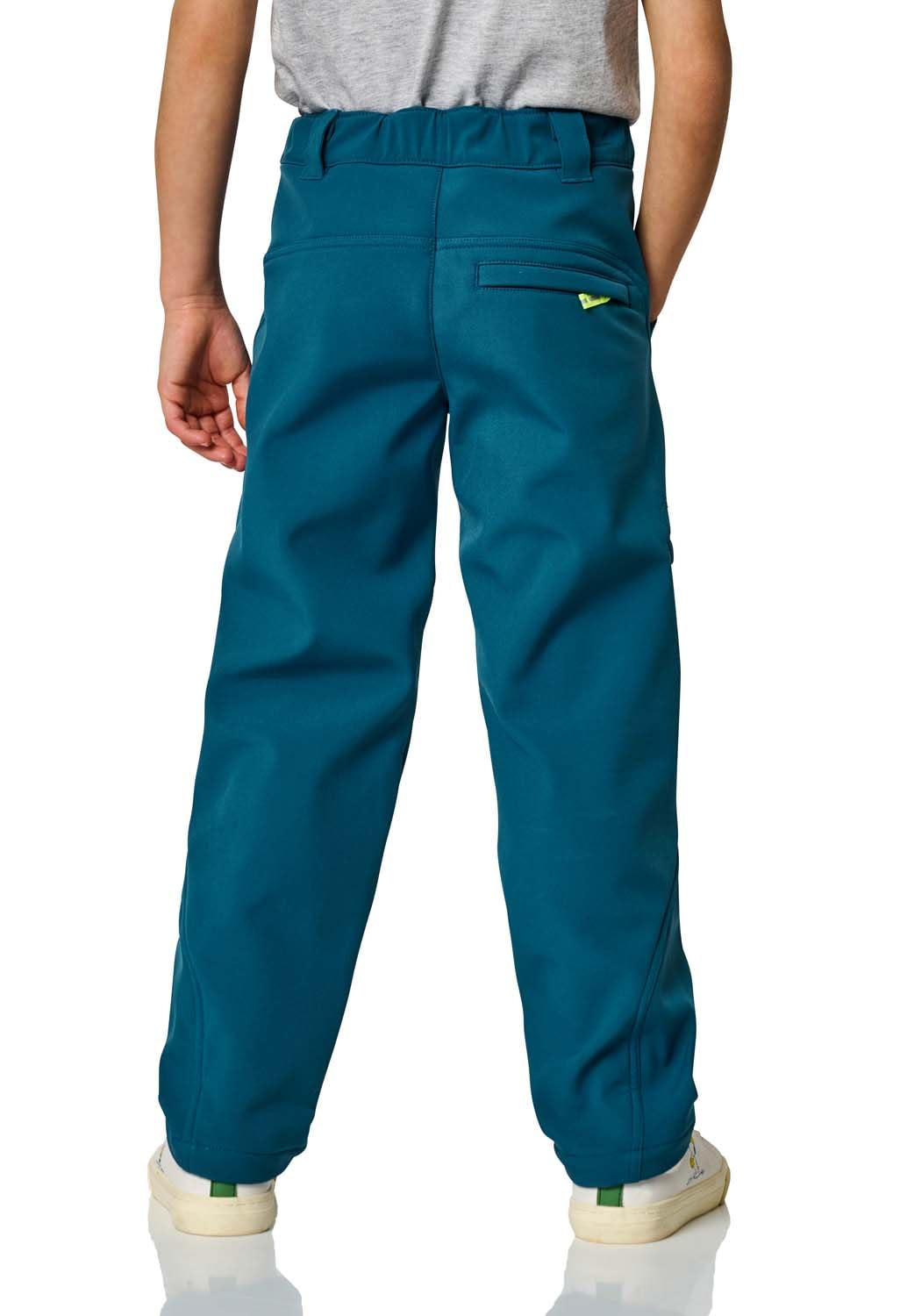 JAKO-O Softshellhose Kinder Petrol – Winddichte & Wasserabweisende Hose | Wetterfest & Flexibel: Warm gefütterte Kinder Outdoorhose mit Fleece – elastisch, atmungsaktiv & perfekt für Herbst & Winter.