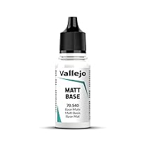 Vallejo Base Mate Incoloro 18 ml, Vernice Acrilica per Modellismo, Asciugatura Rapida, Alta Coprenza, Ideale per Pittura su Plastica e Legno