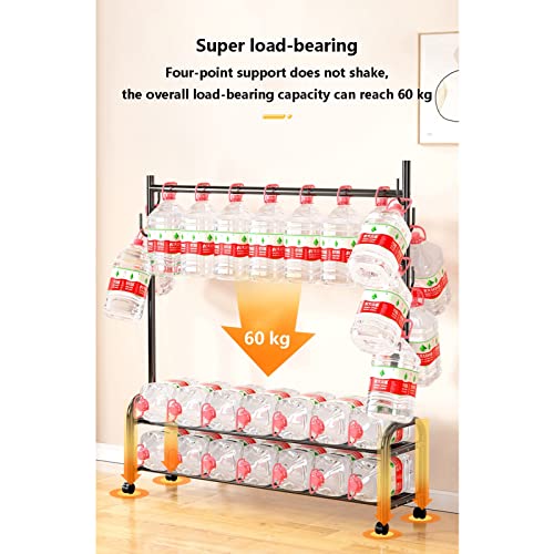Portant à vêtements robuste en métal blanc 100 cm avec étagère basse - 6