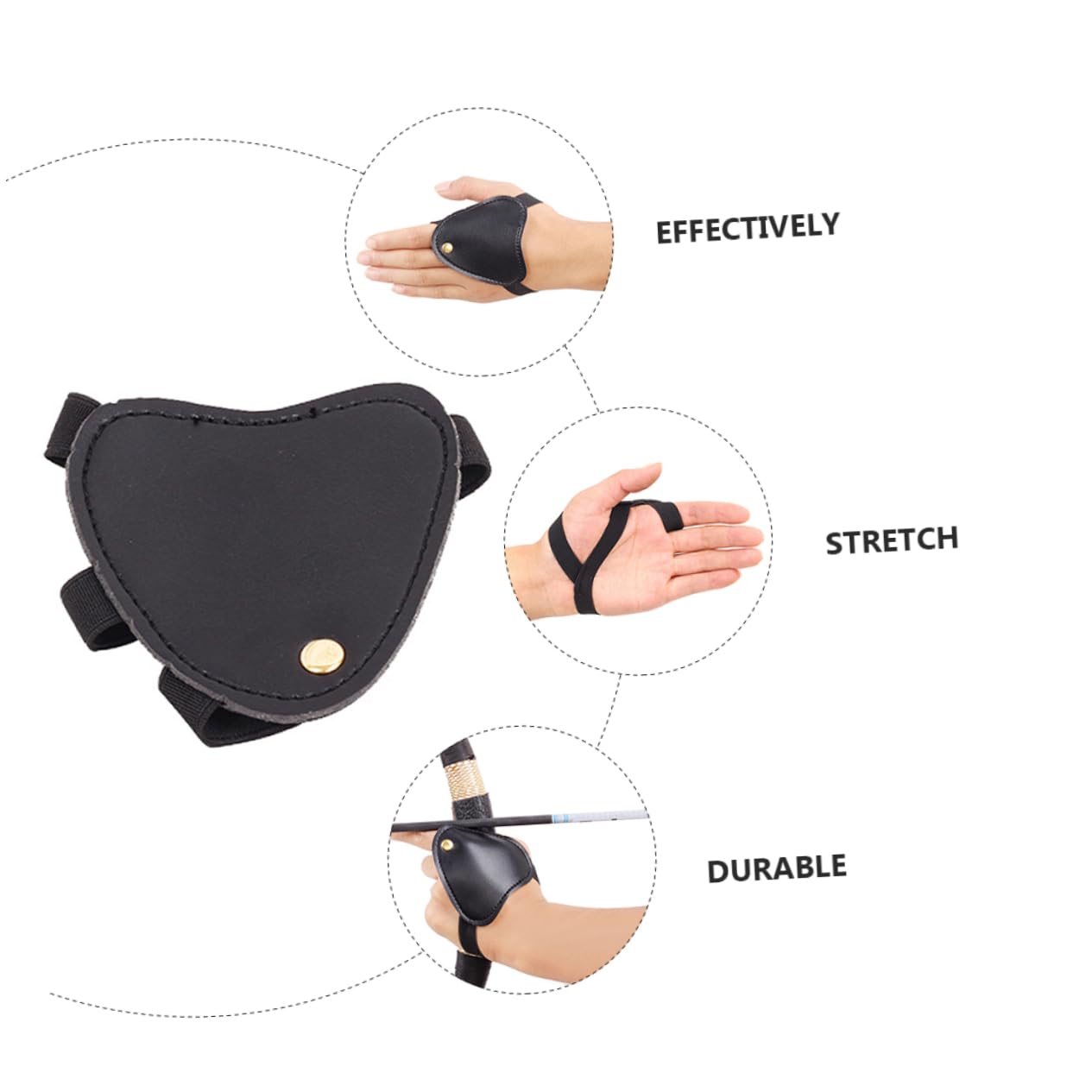 POPETPOP 1pc Finger Glove Protective Cover for and Arrow Comfortable and Tear Resistant Finger for Archery Practice Gym and