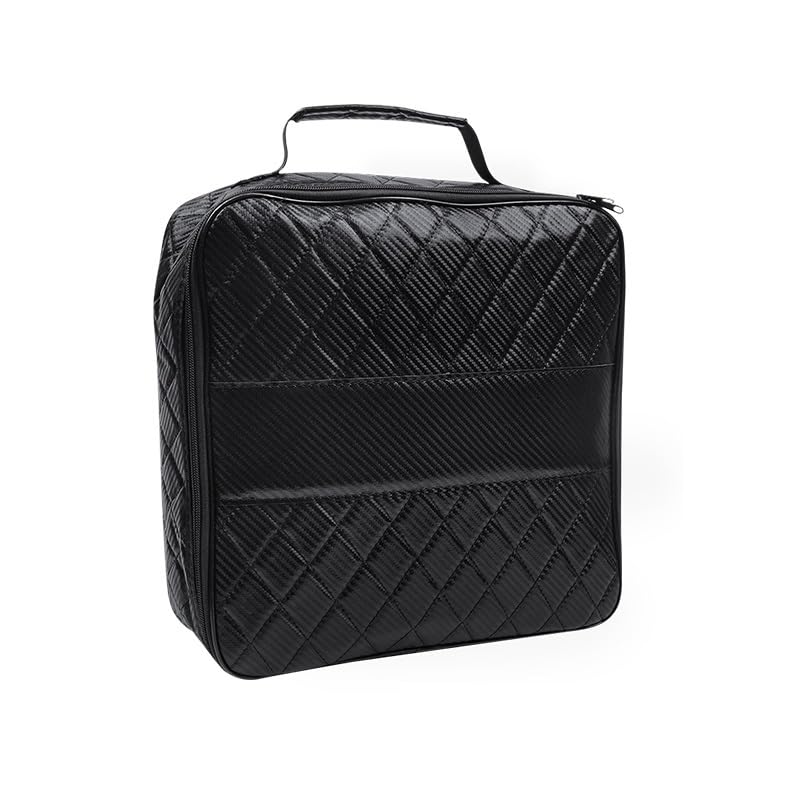 1 Pack EV Charging Cable Bag for DS 3 2023-2026 Waterproof Storage Case PU Leather Car Boot Organiser for Leads Tools Durable Handle, glossy black