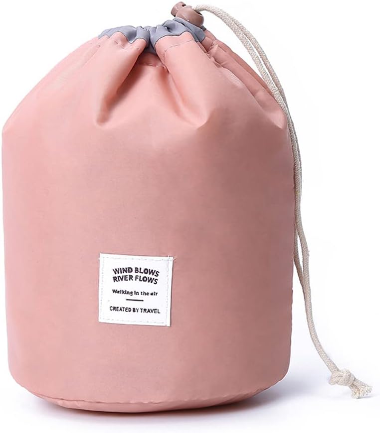 Makeup Bag, Travel Makeup Cosmetic Pouch Portable Handbag Toiletry Case Mini Makeup Train Case Cosmetic Bag Cosmetic Organizer Travel Accessories (Pink)