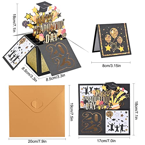 Popgiftu Graduation Pop Up Card, Handmade 3D Greeting Cards, Congratulation Card With Envelope, For 2023 Happy Graduation, High School College Congratulations Personalized Gift (Happy Graduation Day) #TOP3
