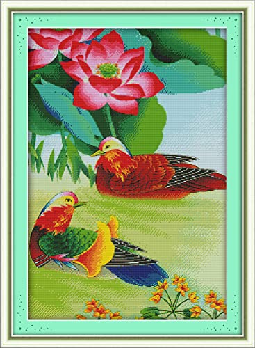 Peinture au diamant 5D canard mandarin kit art broderie strass 30x40cm