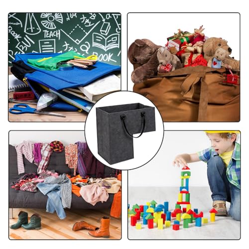 2 Stück Treppenkorb Stufenkorb, Treppenkorb mit Griff, Faltbarer Filzstoff Treppen Organizer Korb, L-Form Treppenkörbe für Aufbewahrung Haushaltsgegenstände Wäsche Spielzeug