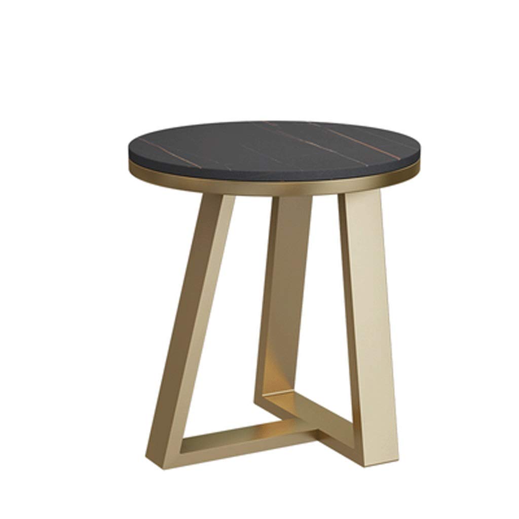 Table d'appoint en ardoise résistante avec structure Iron Art haut de gamme
