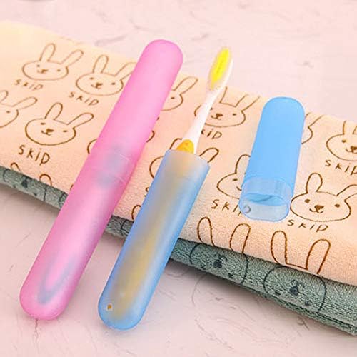 XINGSUI Travel Toothbrush Case,Toothbrush Holder Carrier,Portable Washing Cup,for Business Trip(Send Toothbrush Box Random Color)