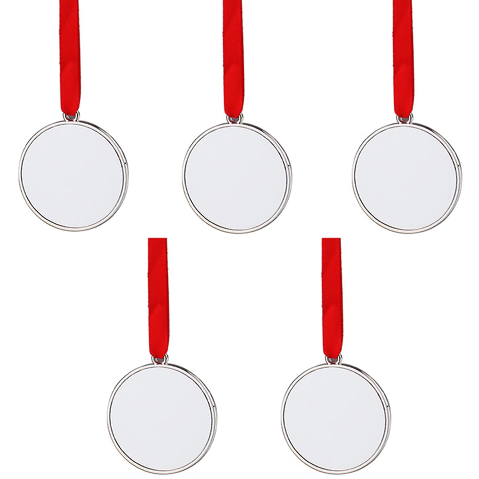 Carotoe Round 5Pcs Seasonal Christmas Tree Adornment Flat Blanks Christmas Ornament For Customization And Festival Embellishment Craft Project Essential
