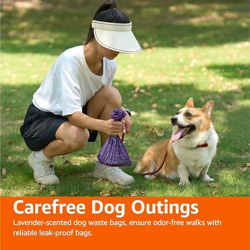 Amazon Basics Premium Lavender Scented Standard Dog Waste Bags, 300 Count (15 Pack of 20) - 4