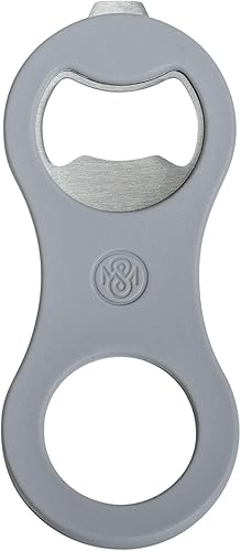 8SOM Abrebotellas de cerveza magnético 2 en 1 para refrigerador y RV con captador de tapas, superficie de silicona suave al tacto que protege el