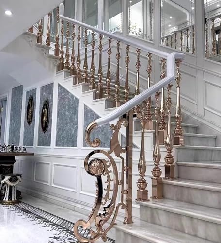 Rambarde d'escalier en D avec angle réglable pour installation au sol facile - 4