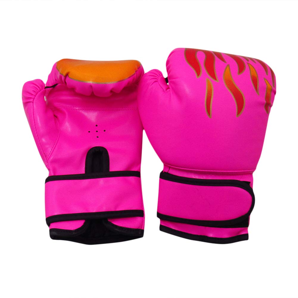 Wangqi 2 Stücke Boxen Training Kampfhandschuhe Kind Atmungsaktive Sparring Flamme Handschuhe