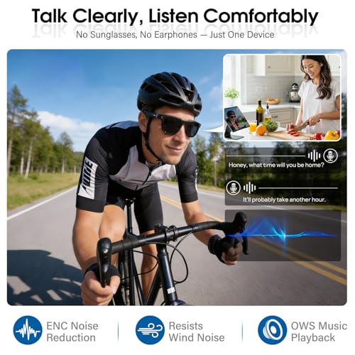 Image of Coucur G1 AI Smart Glasses with Charging Case, 8MP 4K Camera Glasses for Men Women, 1200P Video Recording, Open-Ear Bluetooth Glasses for Audio with AI Translation /Voice Control
