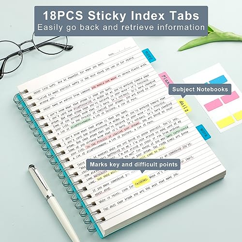 Ahgxg Spiral Notebook College Ruled - Large Spiral Journal A4 Notebook 8.5" X 11", 300 Pages Writing Journal For Work, 100Gsm Thick Paper, Plastic Hardcover, For Women Men Office School, Turquoise #TOP3