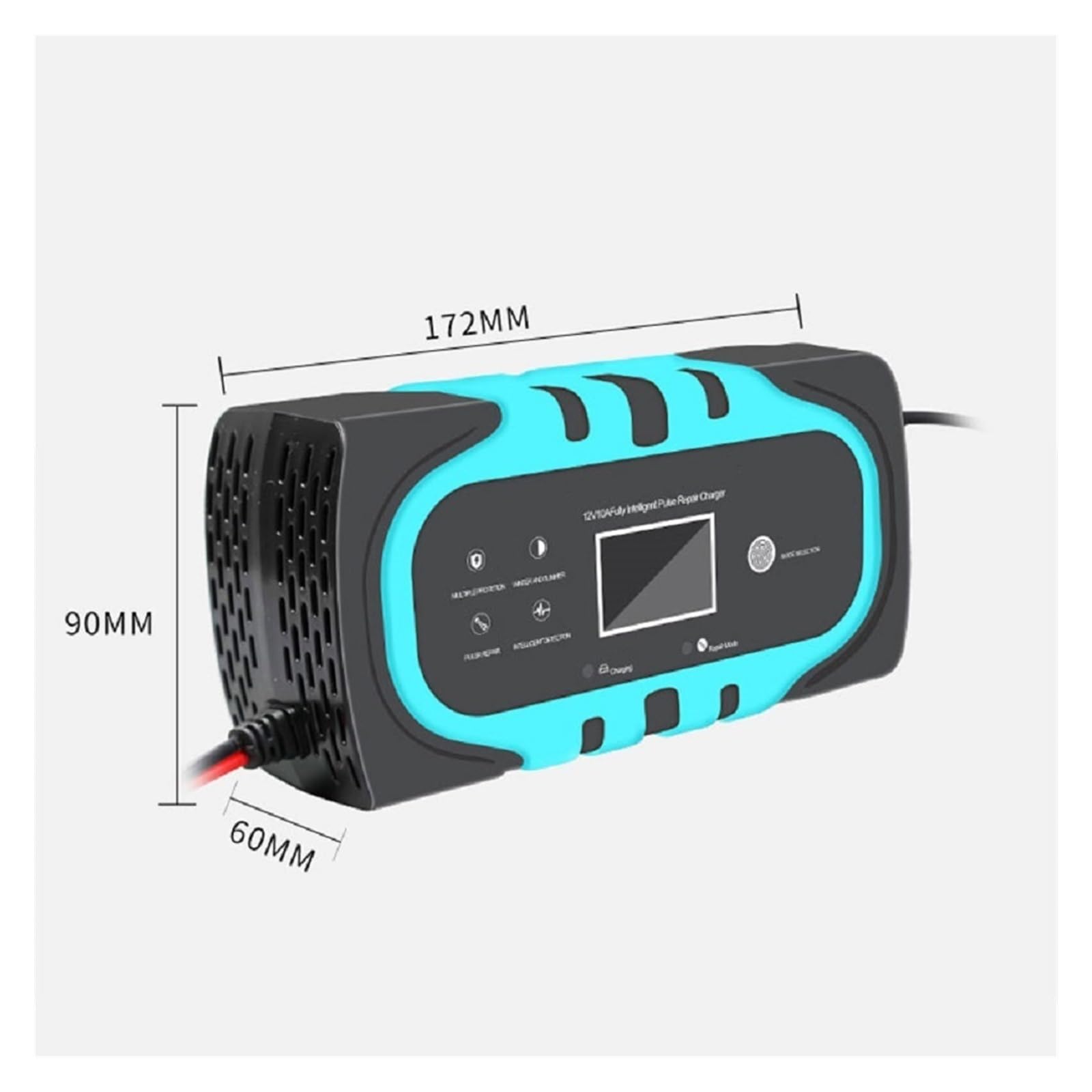 Cargador De Batería Coche 12V 10A Pantalla Táctil Reparación Pulso LCD Carga Energía Rápida Húmedo Seco Plomo Ácido Digital Cambiador Automático Carga De PrecisióN