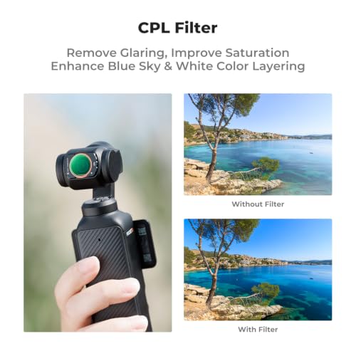 Image of K&F CONCEPT 6 Pack UV+CPL+ND16 /PL+ND32 /PL+ND64 /PL+ND256 /PL Filter Set | Compatible with Osmo Pocket 4 & Pocket 3, Magnetic, Multi Coated HD Optical Glass, FD161