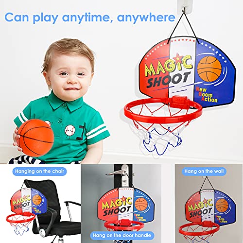 Tcotbe Indoor Mini Basketball Hoop Set.children's Toys, Basketball Board, Parent-Child Sports, Indoor Basketball. For Door And Wall Mount With Complete Accessories Basketball Toy Gifts #TOP2