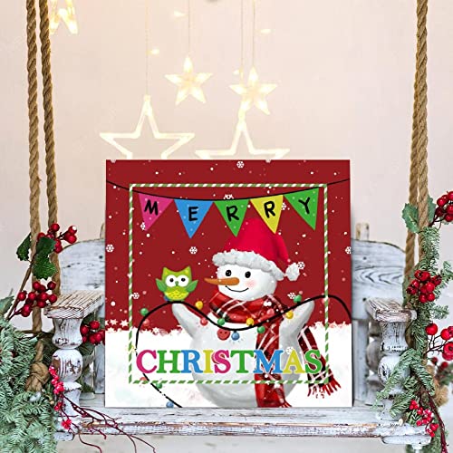 Panneau de Noël bois oiseau vert décoration maison chaleureuse