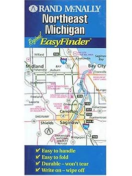 Map Easyfinder-Northeastern Michigan Regional (USA EasyFinder Laminated Folded Maps) Book