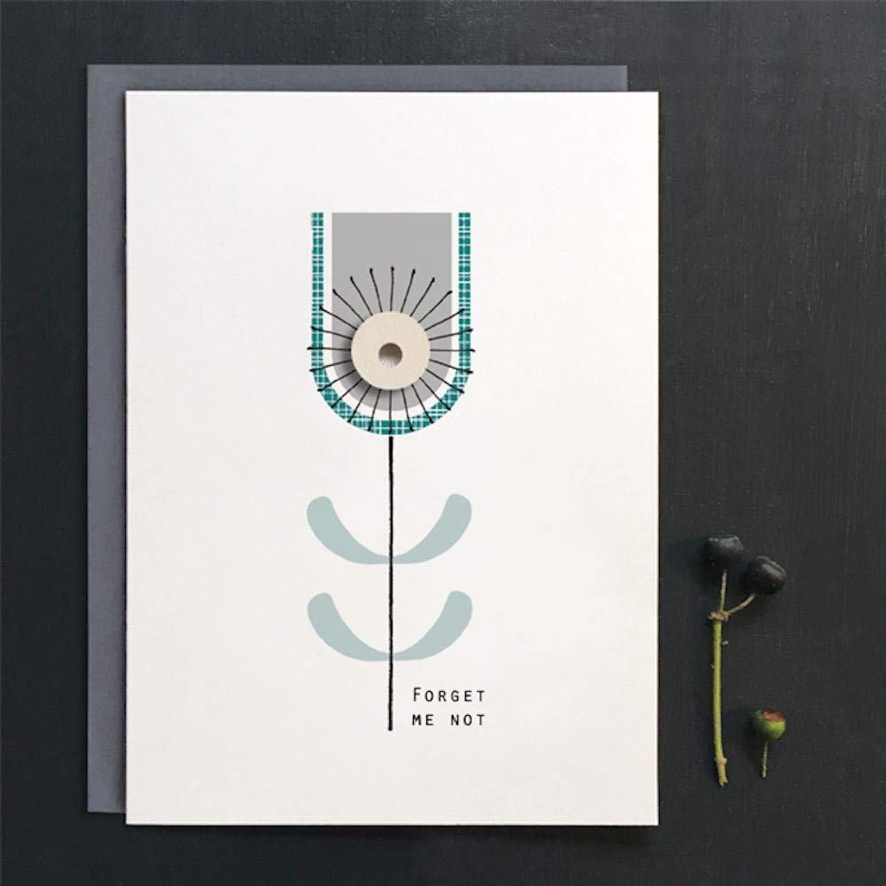 East Of India Forget Me Not Friendship Card | Sympathy Friend Card | Thank You Friend Card | Greetings Card | Rustic Craft Card | Friendship Note