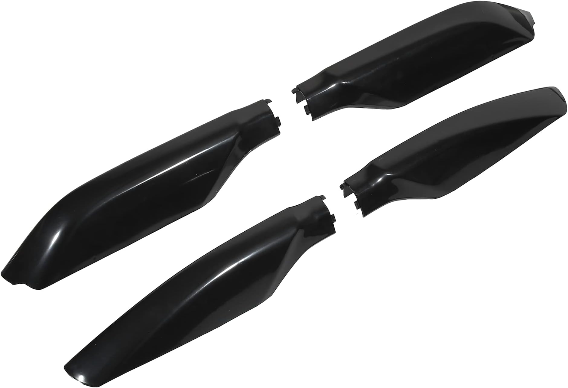 X AUTOHAUX 1 Set Roof Rack Leg Cover Roof Rack Bar Rail End Protection Cover Shell for Toyota Land Cruiser Prado FJ150 2010-2018 Black Roof Rack Rails End Cap