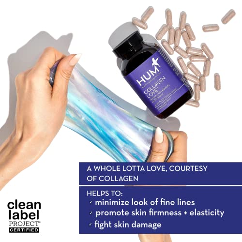 Hum Collagen Love Skin Supplement - Collagen Peptides With Hyaluronic Acid & Vitamin C To Support Firm Skin & Help Minimize Visible Signs Of Aging - Skin Supplement For Women (90 Capsules) #TOP2