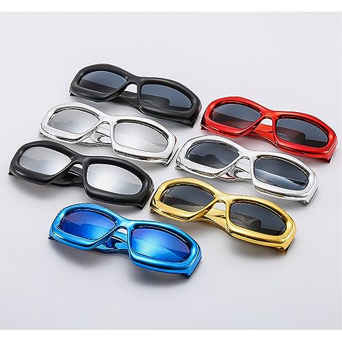 laureles Oversized Women's Y2K Sunglasses Blue Red Cat Sunglasses Men Vintage Driving Punk Sun Glasses4
