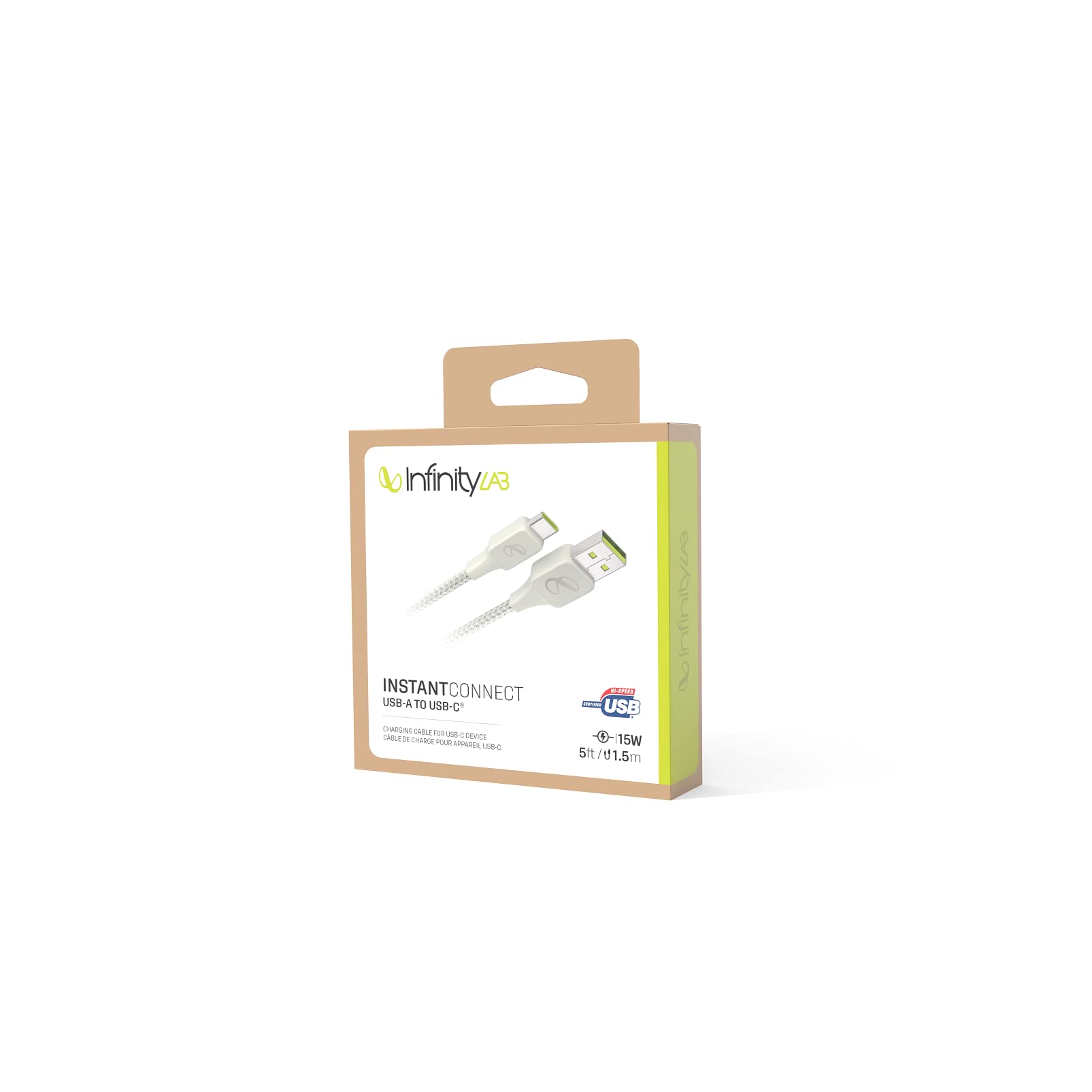 Infinitylab by Harman - InstantConnect Kablo USB-A USB-C,Beyaz,1.5m