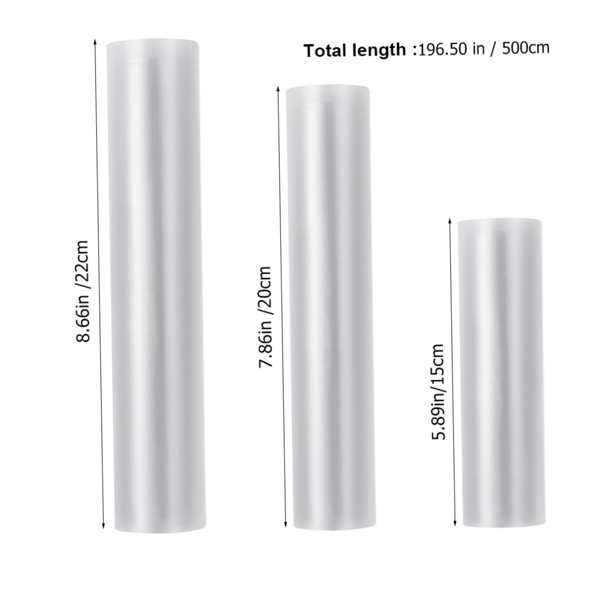 KOMBIUDA 3 Pack Vacuum Sealer Bags Fridge Storage Fresh-keeping for Meat Fruits Vegetables Leakproof Pe Pa Material Thick Sealing