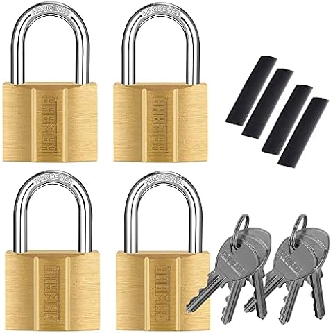 KAWAHA Brass Keyed Padlock Set of 4 Cover