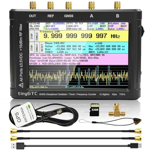 Image of AURSINC TinyGTC 7GHz ZC407 Frequency Counter with GPSDO, 40ps Resolution