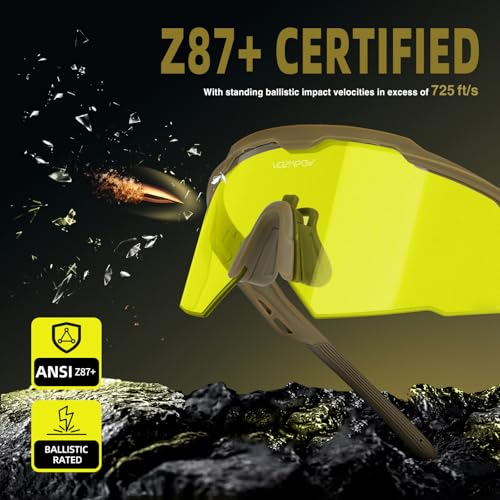 Image of Shooting Glasses Anti Fog with High Definition Lenses, ANSI Z87+ Certified Tactical Safety Glasses for Men Women
