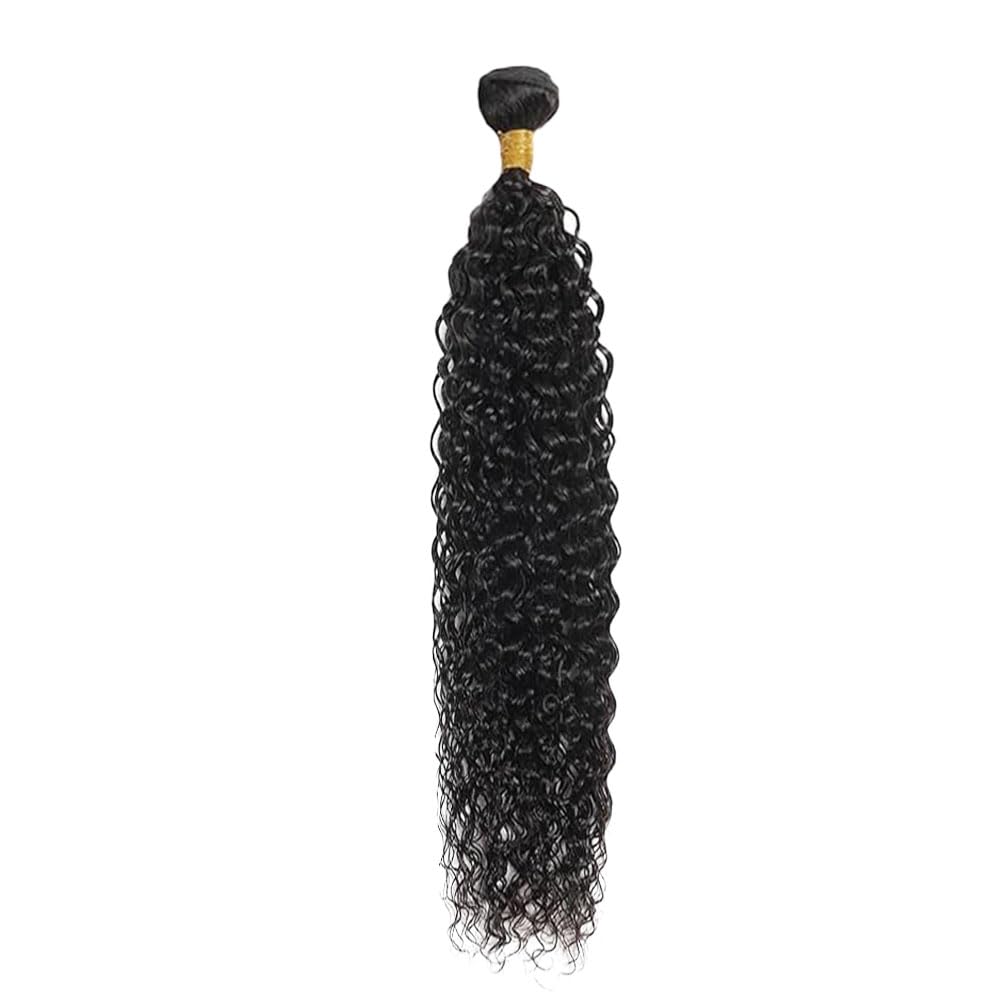 Human Hair Bundles Curly Wave Extensiones De Cabello Negro Extensiones de pelo Humano Natural Black Double Weft 1 Bundle Unprocessed Virgin Remy Hair for Women for Women 32 Inches