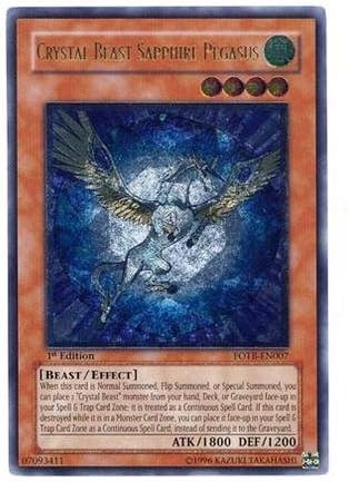 Yu-Gi-Oh! - Crystal Beast Sapphire Pegasus (FOTB-EN007) - Force of The Breaker - 1st Edition - Ultimate Rare