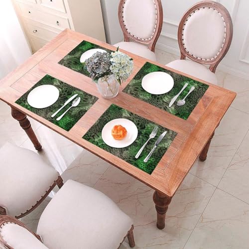 Sets de table en PVC serpent vert pour sublimer vos dîners - 7