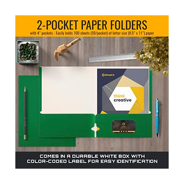 Two-Pocket-Portfolio-Folders-50-Pack-Green-Letter-Size-Paper-Folders-by-Better-Office-Products-50-Pieces-Green Two-Pocket-Portfolio-Folders-50-Pack-Green-Letter-Size-Paper-Folders-by-Better-Office-Products-50-Pieces-Green