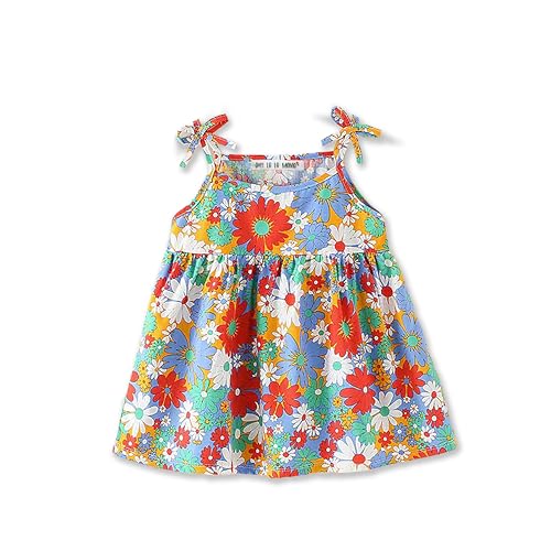 Toddler Girl Summer Cotton Dress Age 1 to 6 Cute Floral Fruity Colorful Print