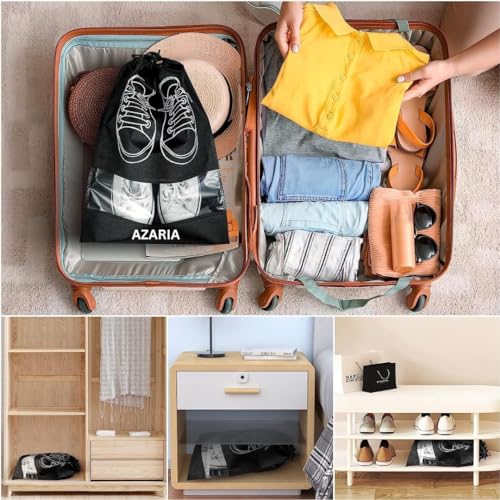 Azaria Shoe Bag for Travel & Storage 5Pcs Shoe Bags Pouches Travel | Shoe Cover for Travelling | Travel Organizer for Women & Men | Shoes Cover Bag |Travel Accessories Shoe Organizer (5 pcs Shoe Bag) 3 513FYSTOWoL