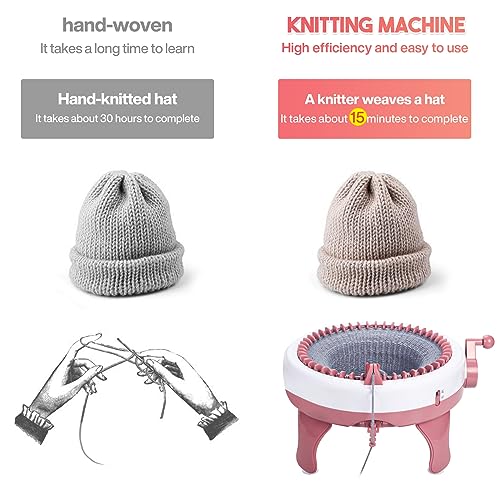 Image of Knitting Machine 40 Needles,Smart Loom Knitting Machine with Row Counter