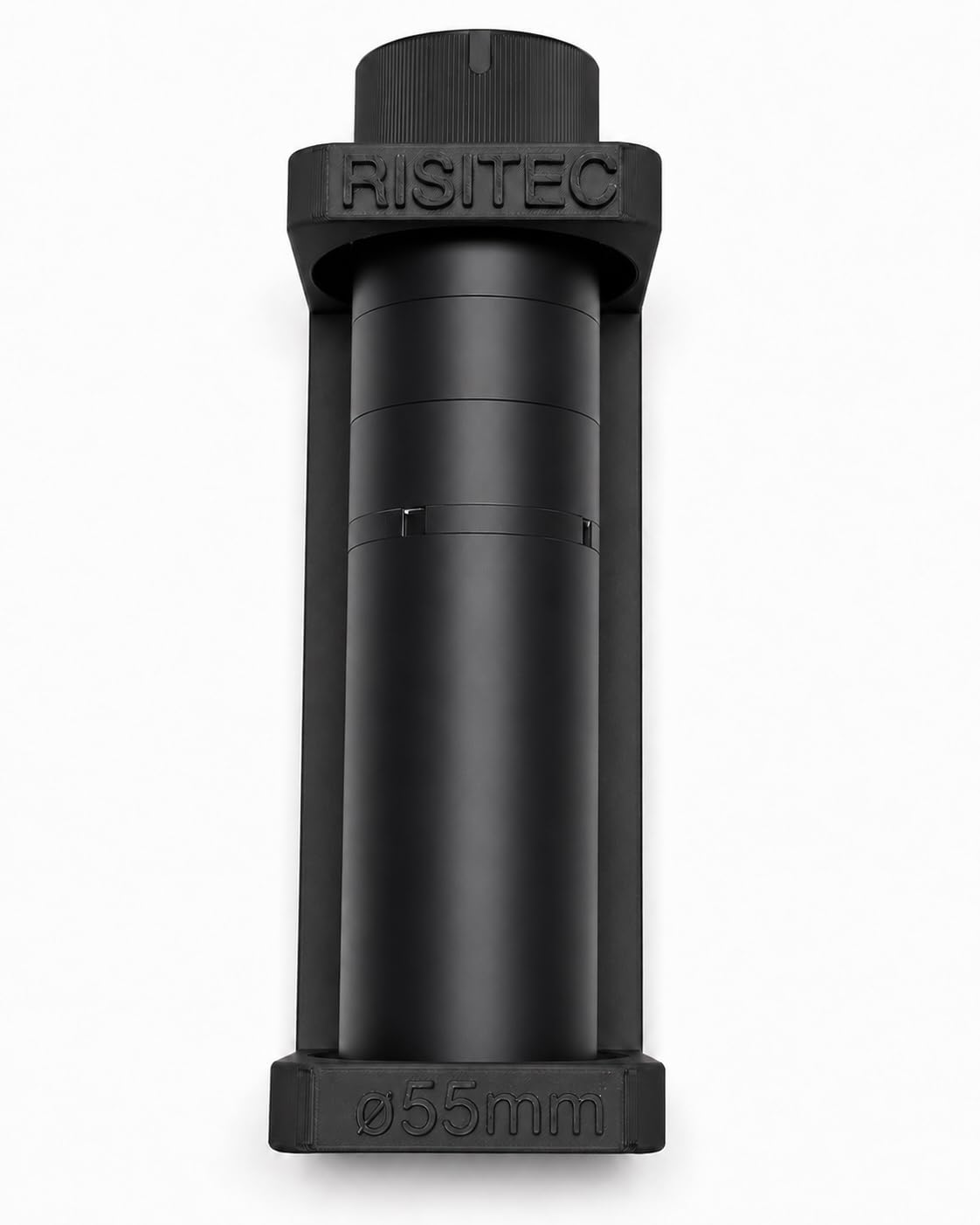 Schalldämpferhalter Ø55 mm – magnetischer Halter für Waffenschrank mit 2 starken Magneten, schwarz | Magnetische Aufbewahrung im Waffenschrank
