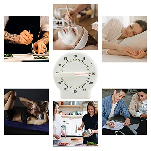 Kitchen Timer, 60 Minutes Mechanical Timer Clock,Kitchen Cooking Timer Clock With Bell Alarm Clock,No Battery Needed, Easy To Read Operate (White) #TOP6