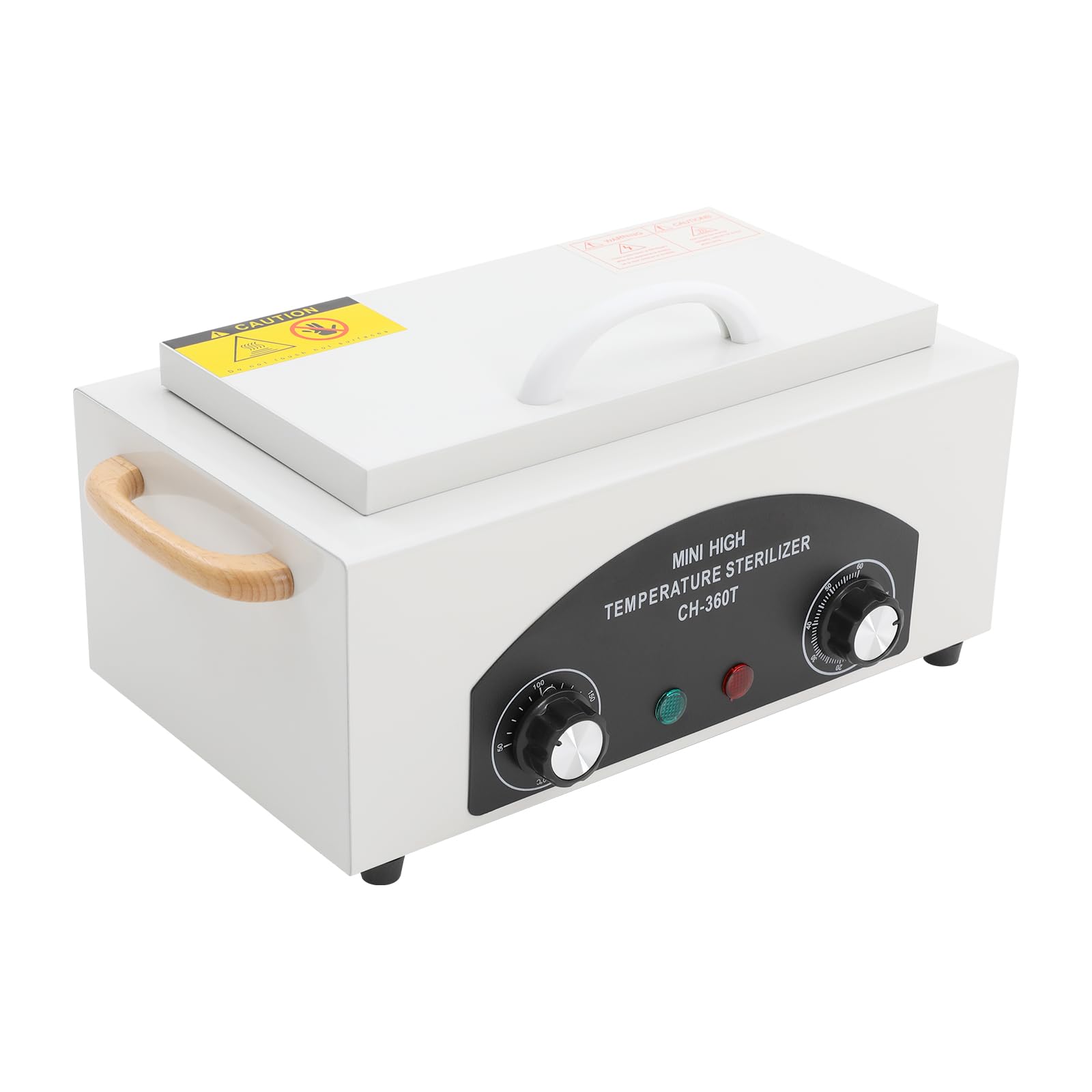 Sterilizzatore ad aria calda, 300 W, 2 l, sterilizzatore con temperatura regolabile 50-220 °C e timer 0-60 min, dispositivo di disinfezione per strumenti per unghie, forbici, pinzette, per saloni di